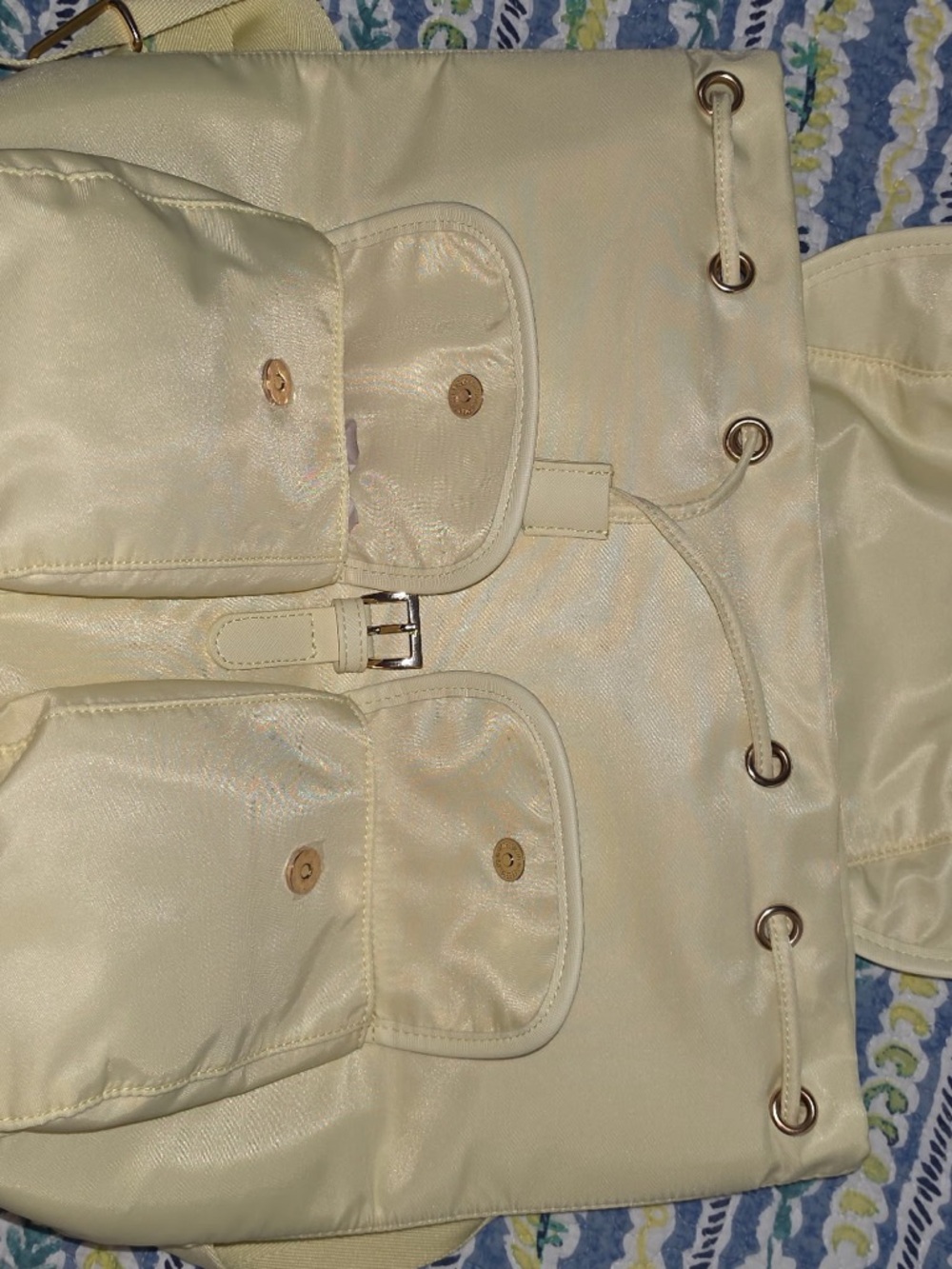 Year of Ours Light Yellow Womens Backpack Tote - Picture 7 of 10